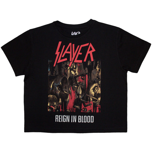 Slayer Ladies Crop Top: Reign In Blood