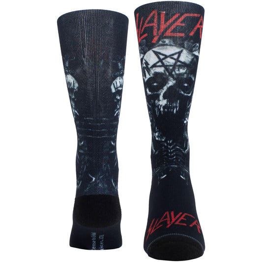 Slayer Crew Socks: Skulls & Pentagram Sublimation
