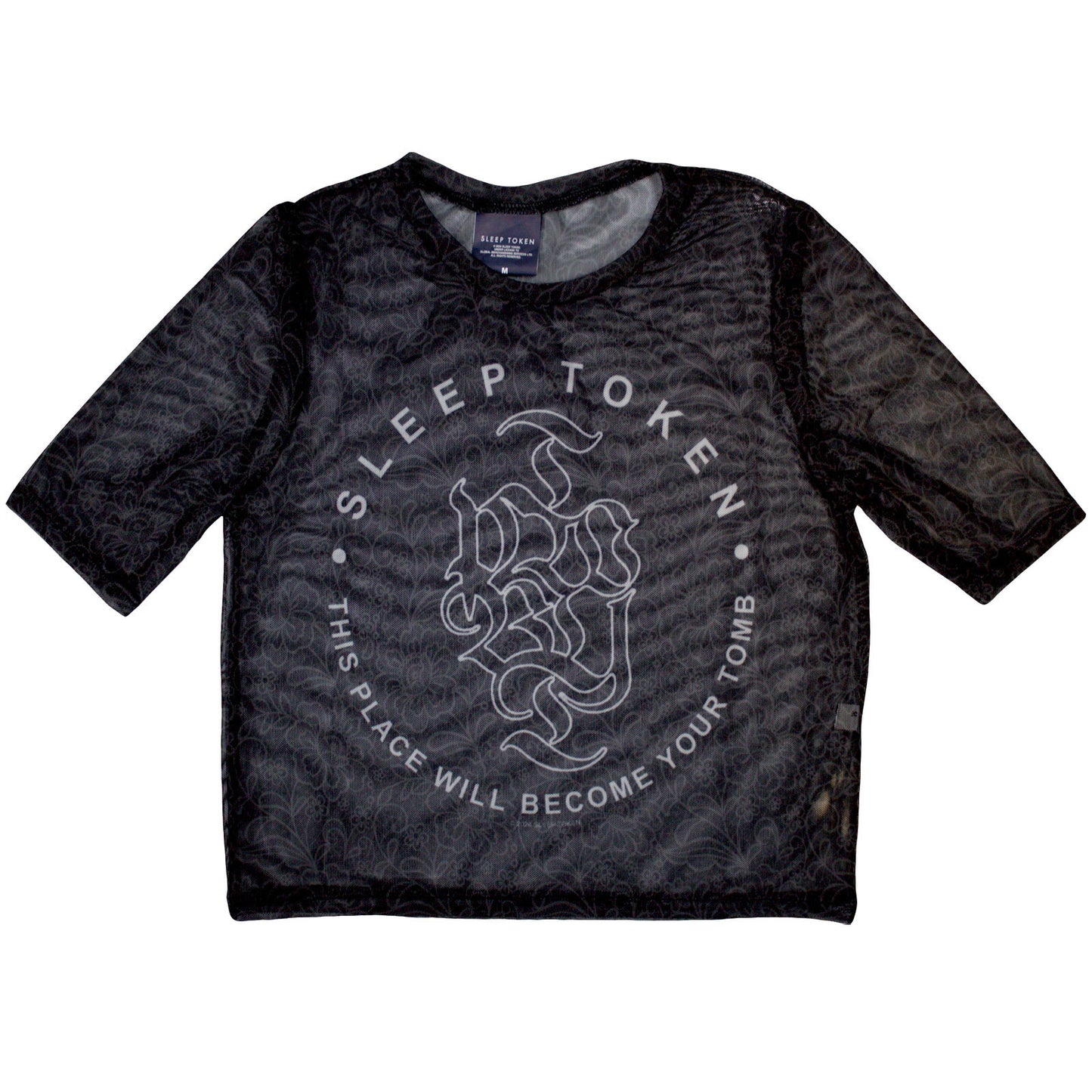 Sleep Token Ladies Mesh Crop Top: Tomb