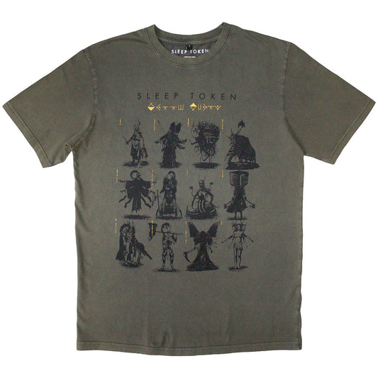 Sleep Token Stone Wash T-Shirt: Grid