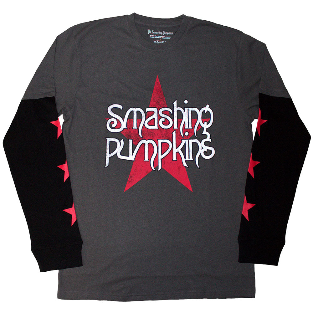 The Smashing Pumpkins Layered Long Sleeve T-Shirt: Star Logo