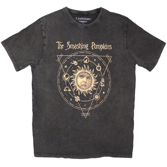 The Smashing Pumpkins Stone Wash T-Shirt: Celestial Sun
