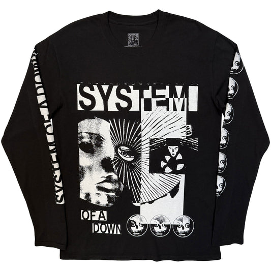 System Of A Down Long Sleeve T-Shirt: Hypno Hi-Contrast