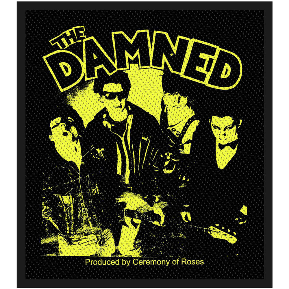 The Damned Woven Patch: Young  Hot  Loud And Stiff