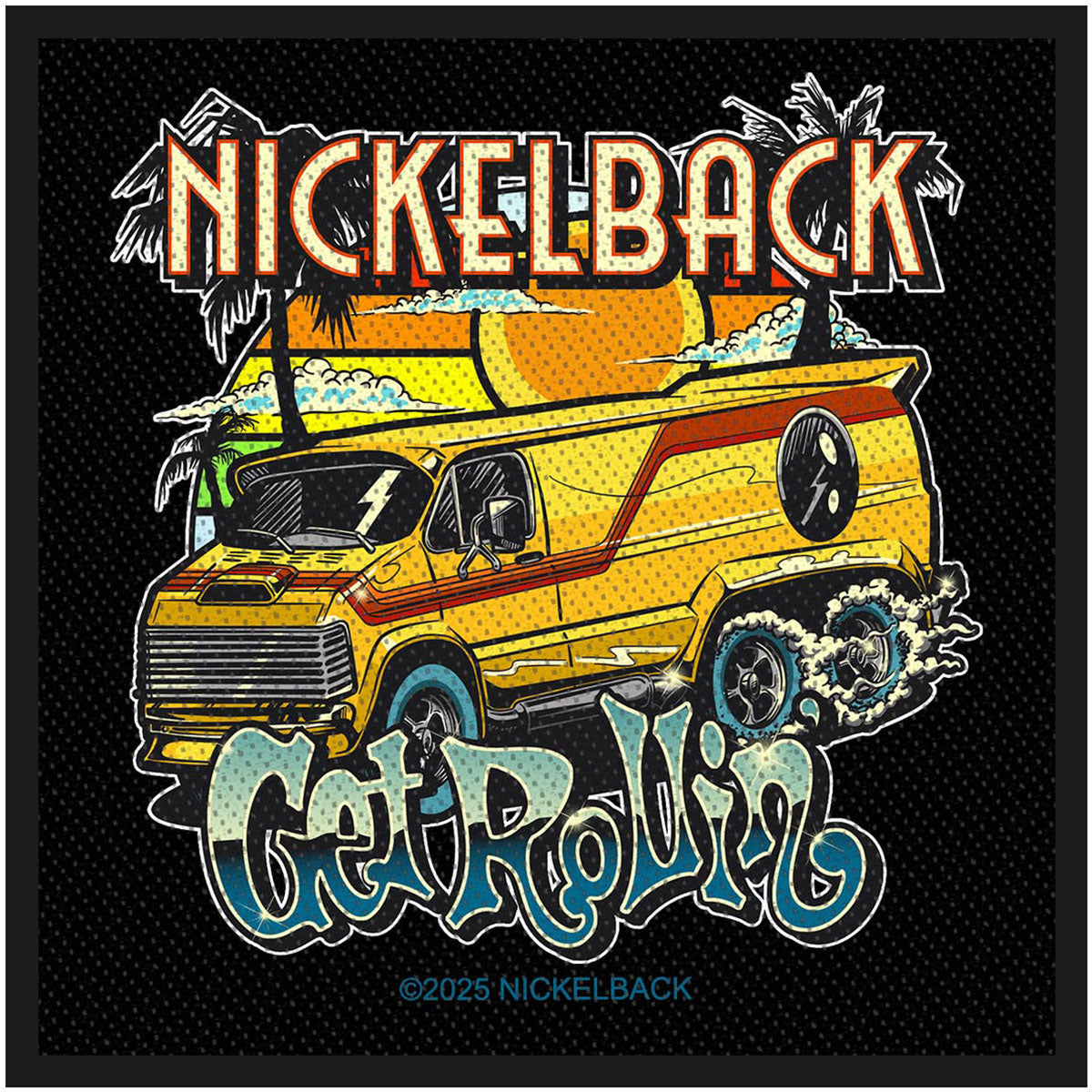 Nickelback Standard Woven Patch: Get Rollin'