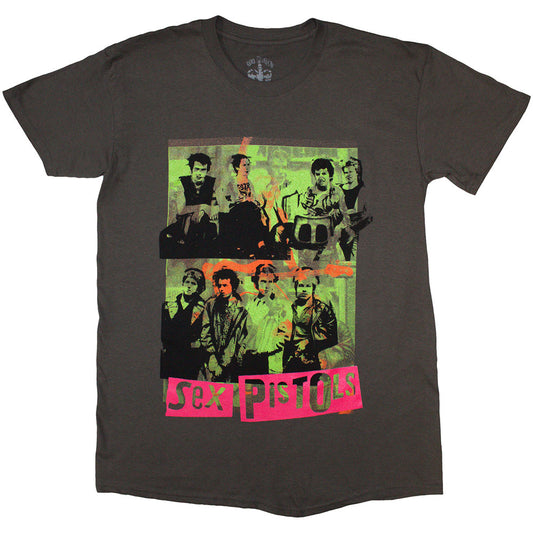 The Sex Pistols T-Shirt: Band Green Montage