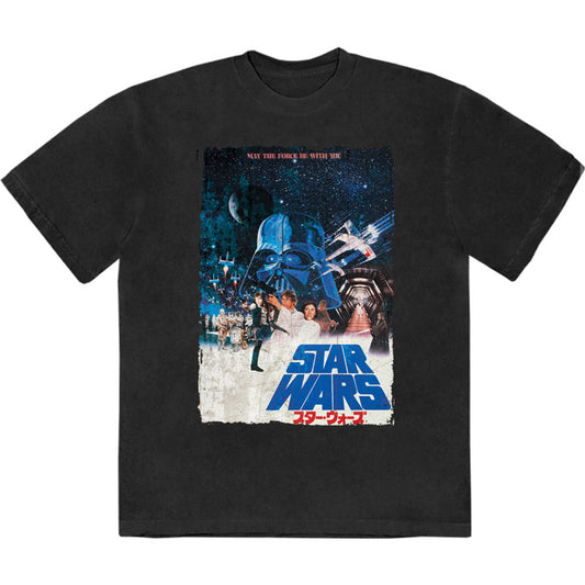 Star Wars Stone Wash T-Shirt: May The Force Be With You
