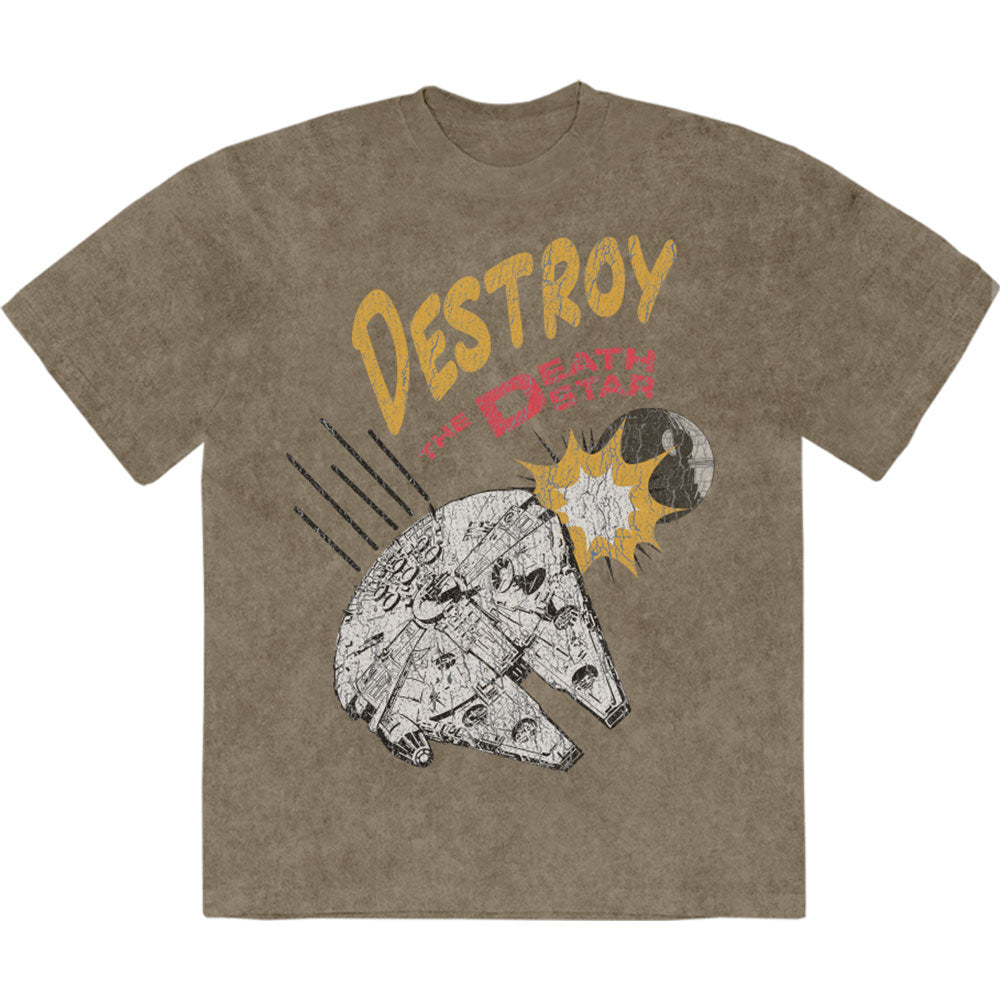 Star Wars Stone Wash T-Shirt: Destroy Death Star