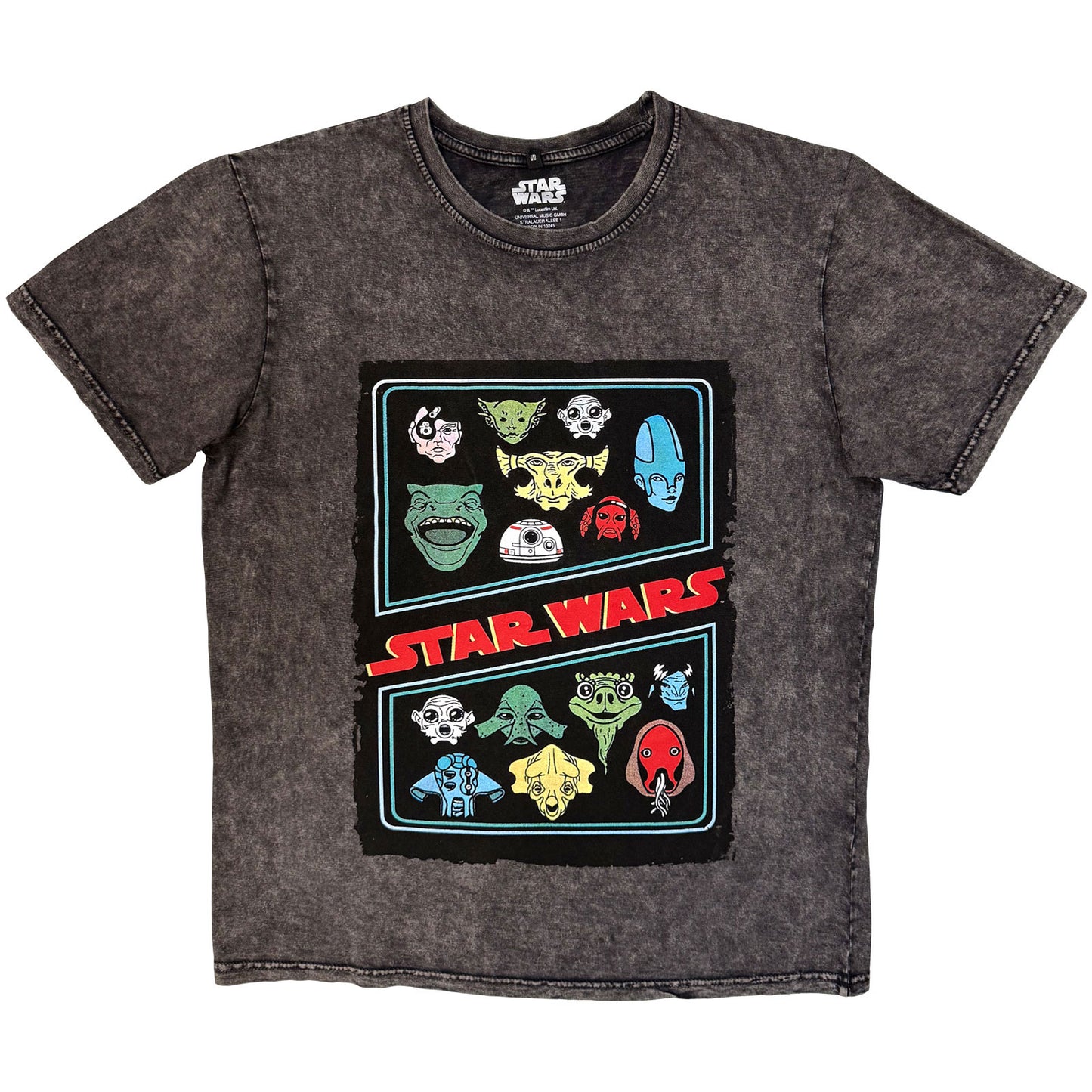 Star Wars Stone Wash T-Shirt: Alien Heads