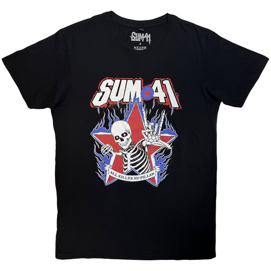 Sum 41 Carbon T-Shirt: All Killer No Filler Skeleton