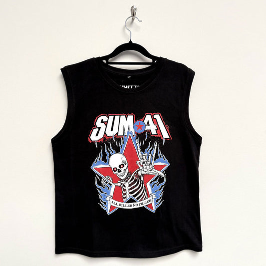 Sum 41 Tank T-Shirt: All Killer No Filler Skeleton