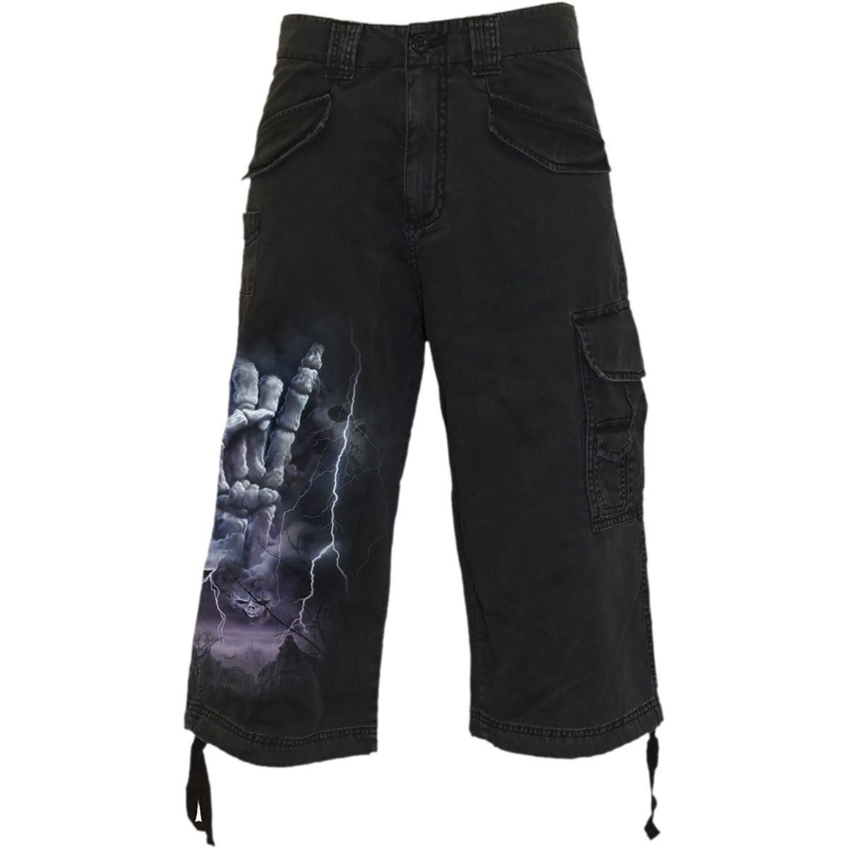 Spiral Vintage Long Cargo Shorts: Rock Eternal