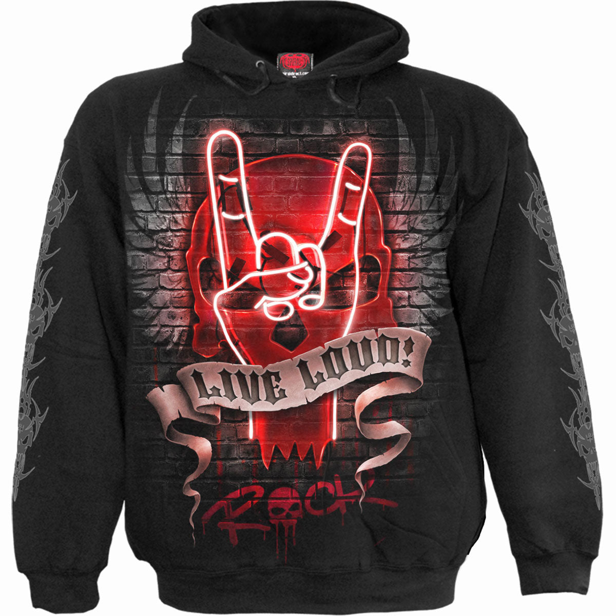 Spiral Pullover Hoodie: Live Loud