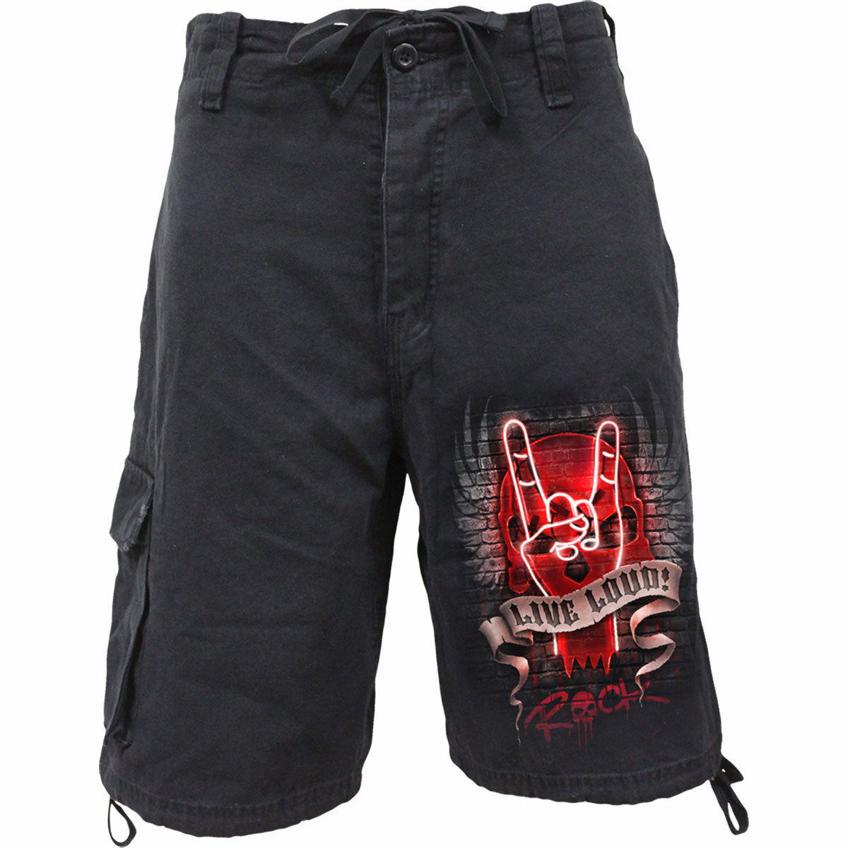 Spiral Vintage Cargo Shorts: Live Loud