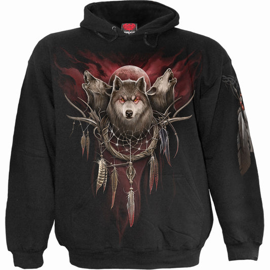 Spiral Pullover Hoodie: Cry Of The Wolf