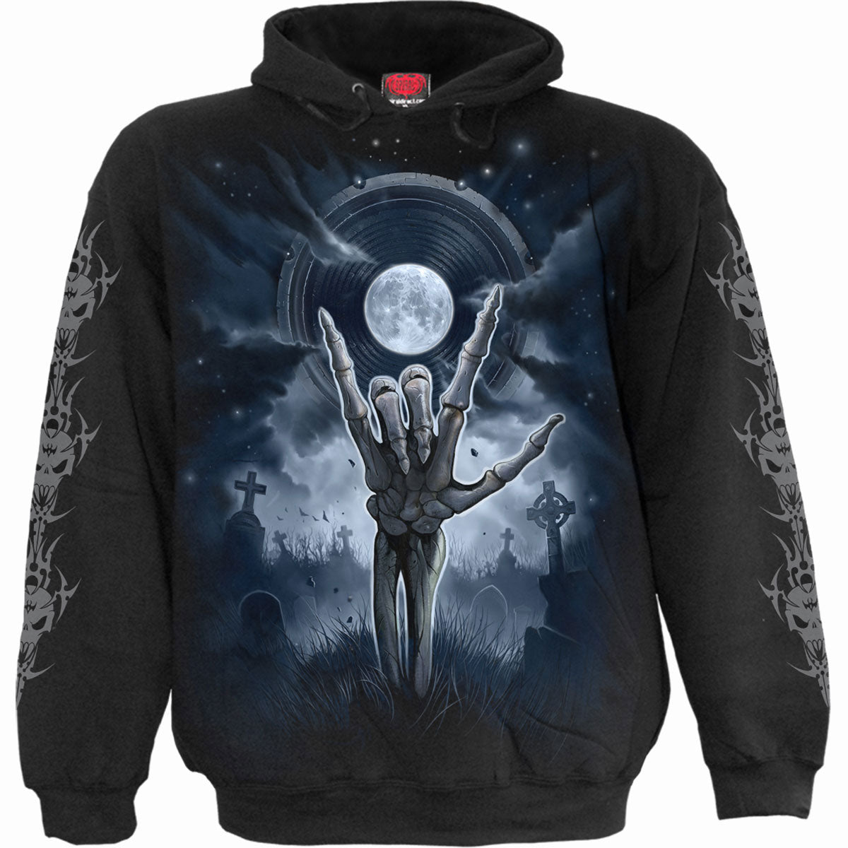 Spiral Pullover Hoodie: Grim Rocker