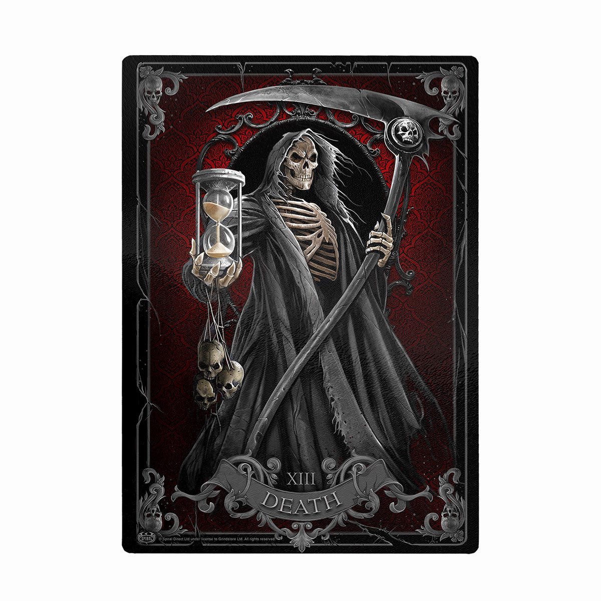 Spiral Glass Chopping Board: Death Tarot