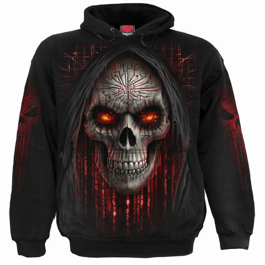 Spiral Pullover Hoodie: Cyber Death