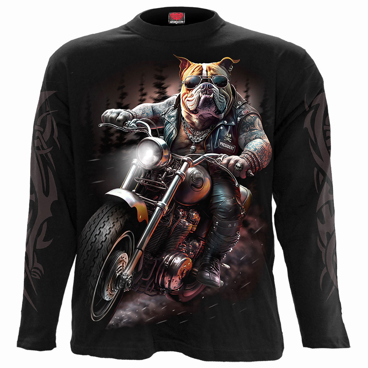 Spiral Long Sleeve T-Shirt: Top Dog