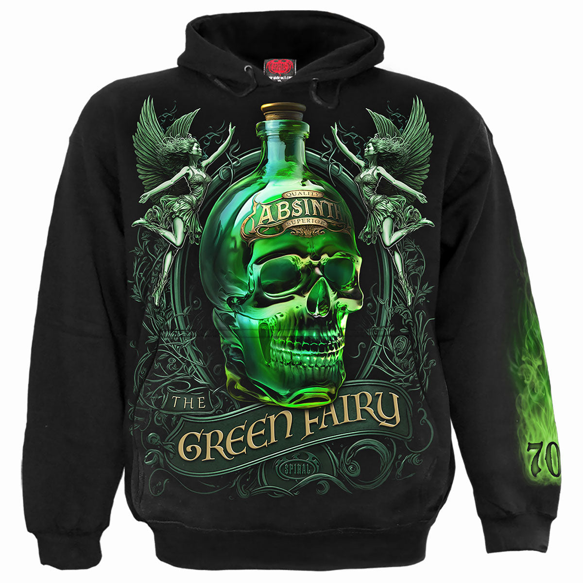 Spiral Pullover Hoodie: The Green Fairy