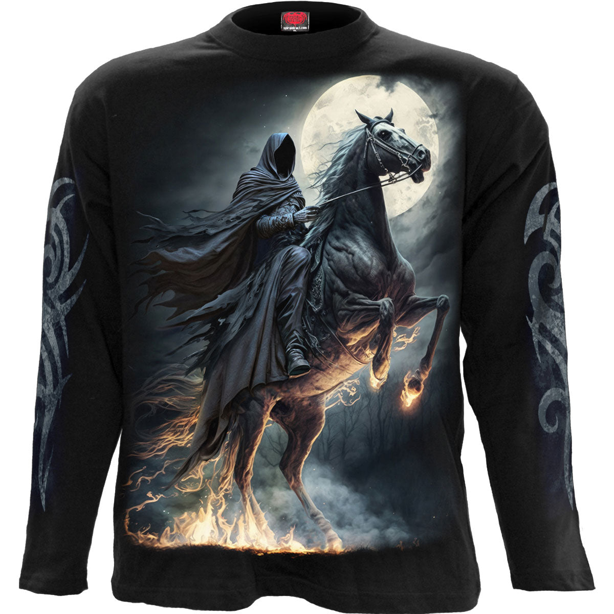 Spiral Long Sleeve T-Shirt: Shadow Rider