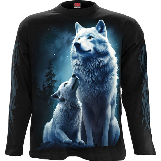 Spiral Long Sleeve T-Shirt: Wolf Guardian