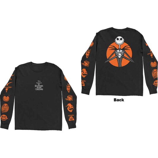 The Nightmare Before Christmas Long Sleeve T-Shirt: All Characters Orange