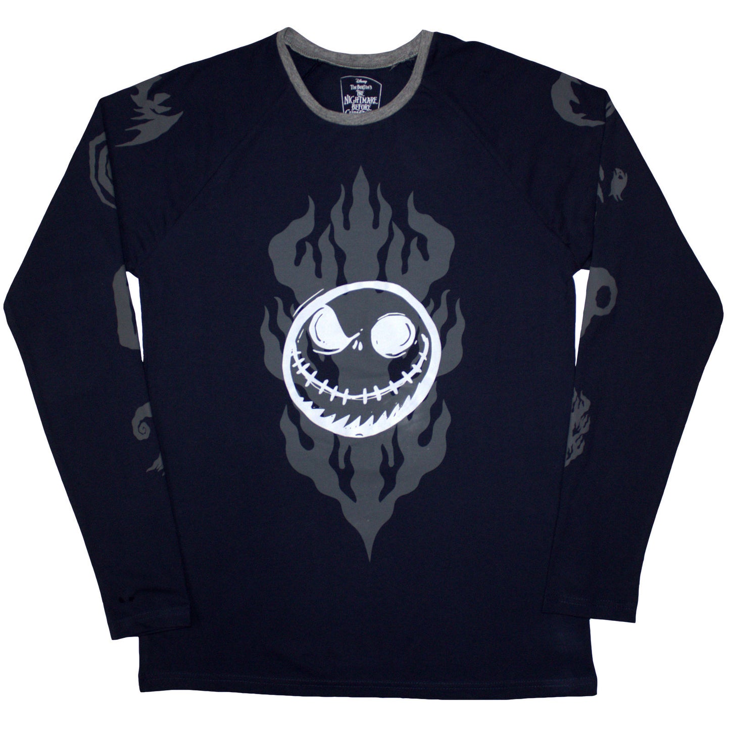 The Nightmare Before Christmas Long Sleeve T-Shirt: Flaming Jack