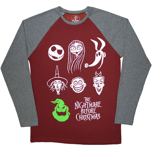 The Nightmare Before Christmas T-Shirt: Stacked Faces