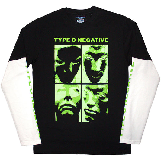 Type O Negative Layered Long Sleeve T-Shirt: Faces