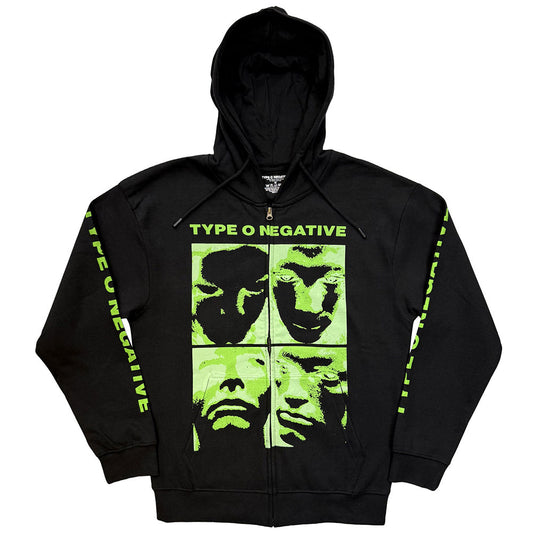 Type O Negative Zipped Hoodie: Faces