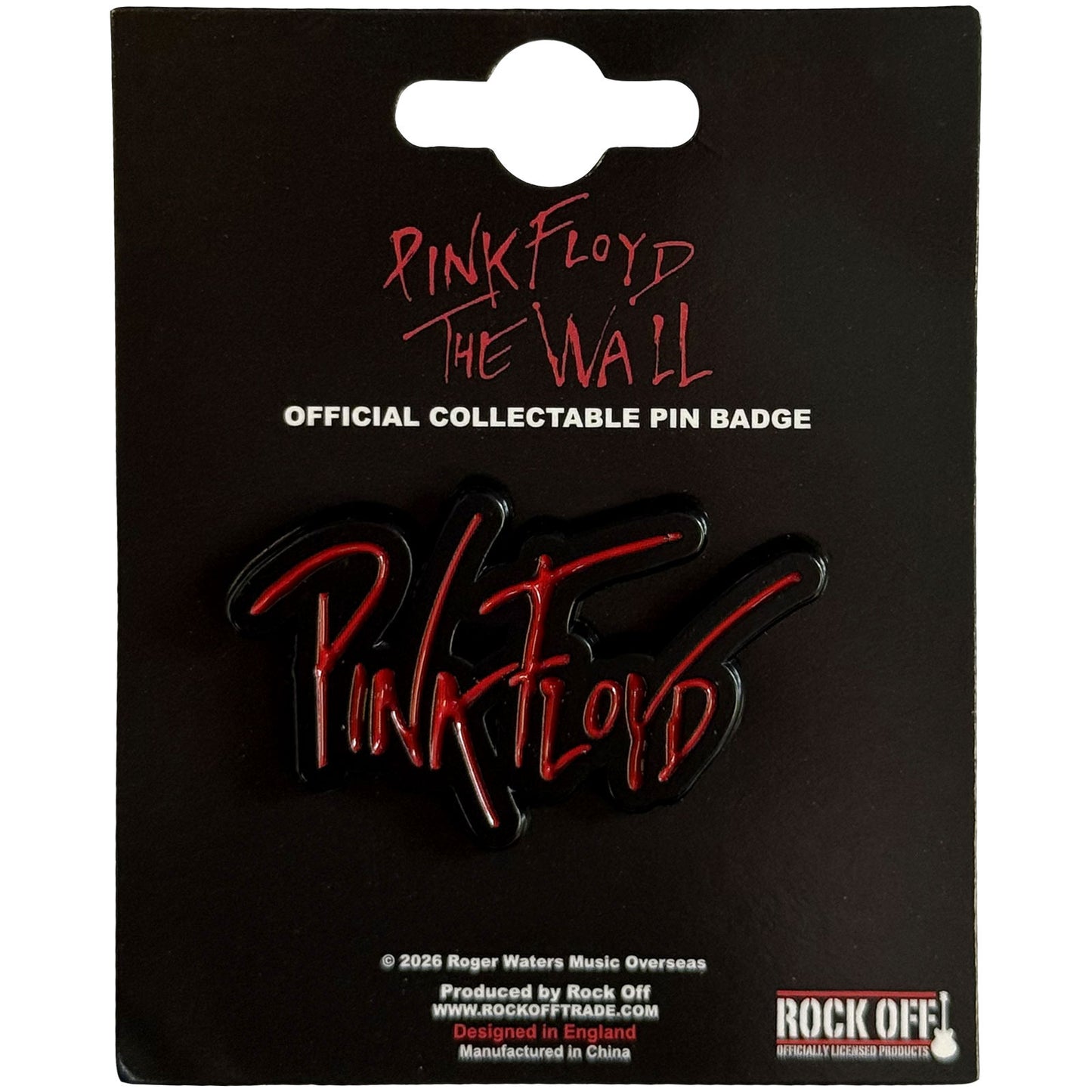 Pink Floyd Badge: The Wall Text Logo