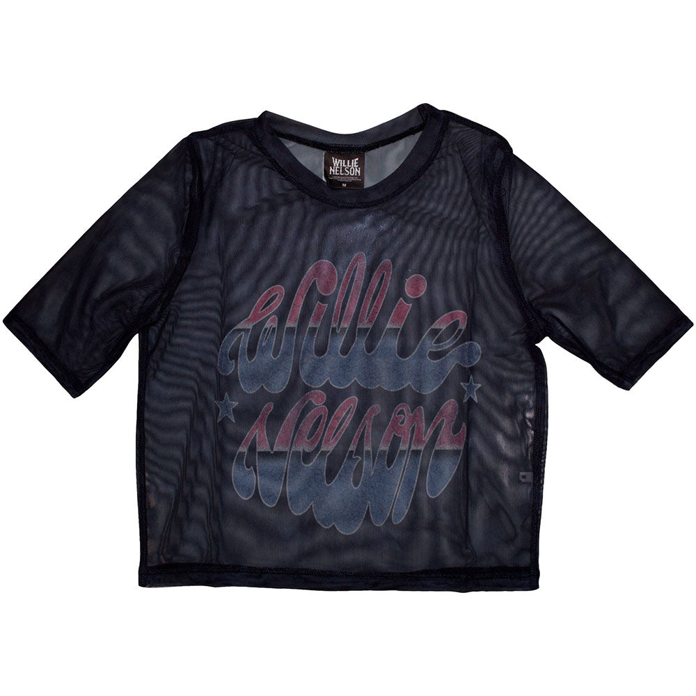 Willie Nelson Ladies Crop Top: Americana