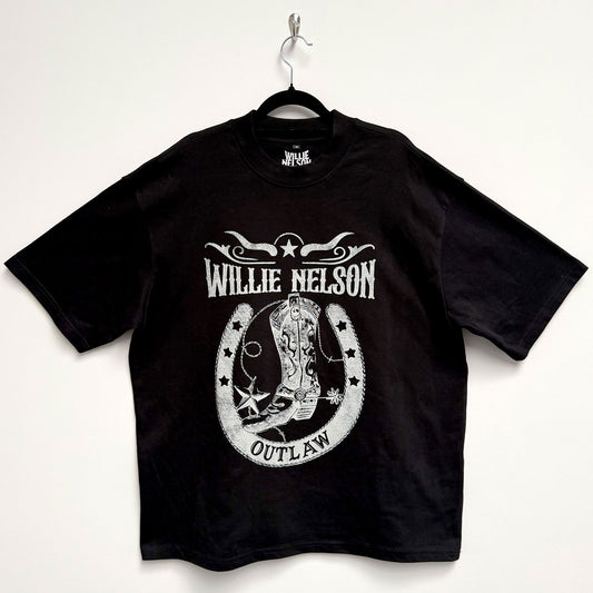 Willie Nelson Oversized Boxy T-Shirt: Outlaw