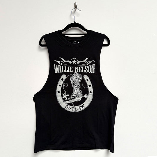 Willie Nelson Vest T-Shirt: Outlaw