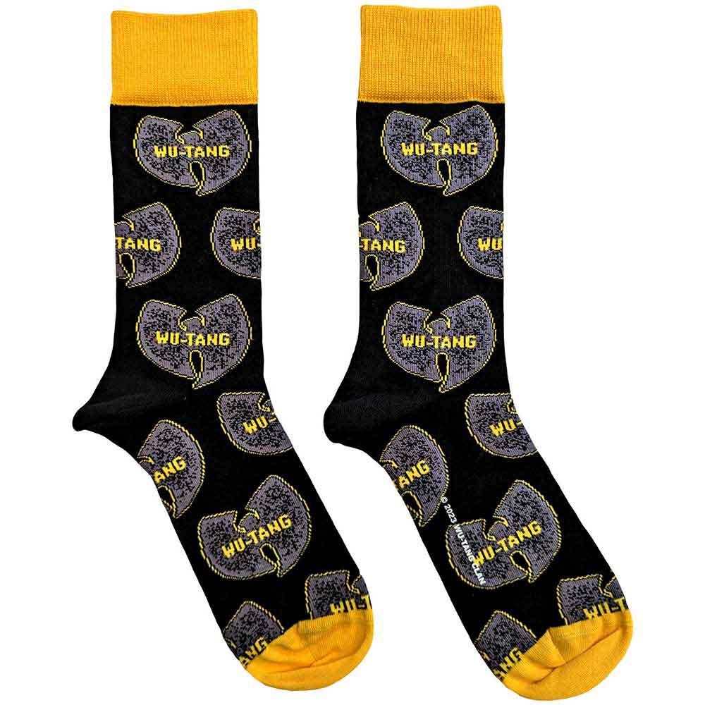 Wu-Tang Clan Socks: Grey Logos