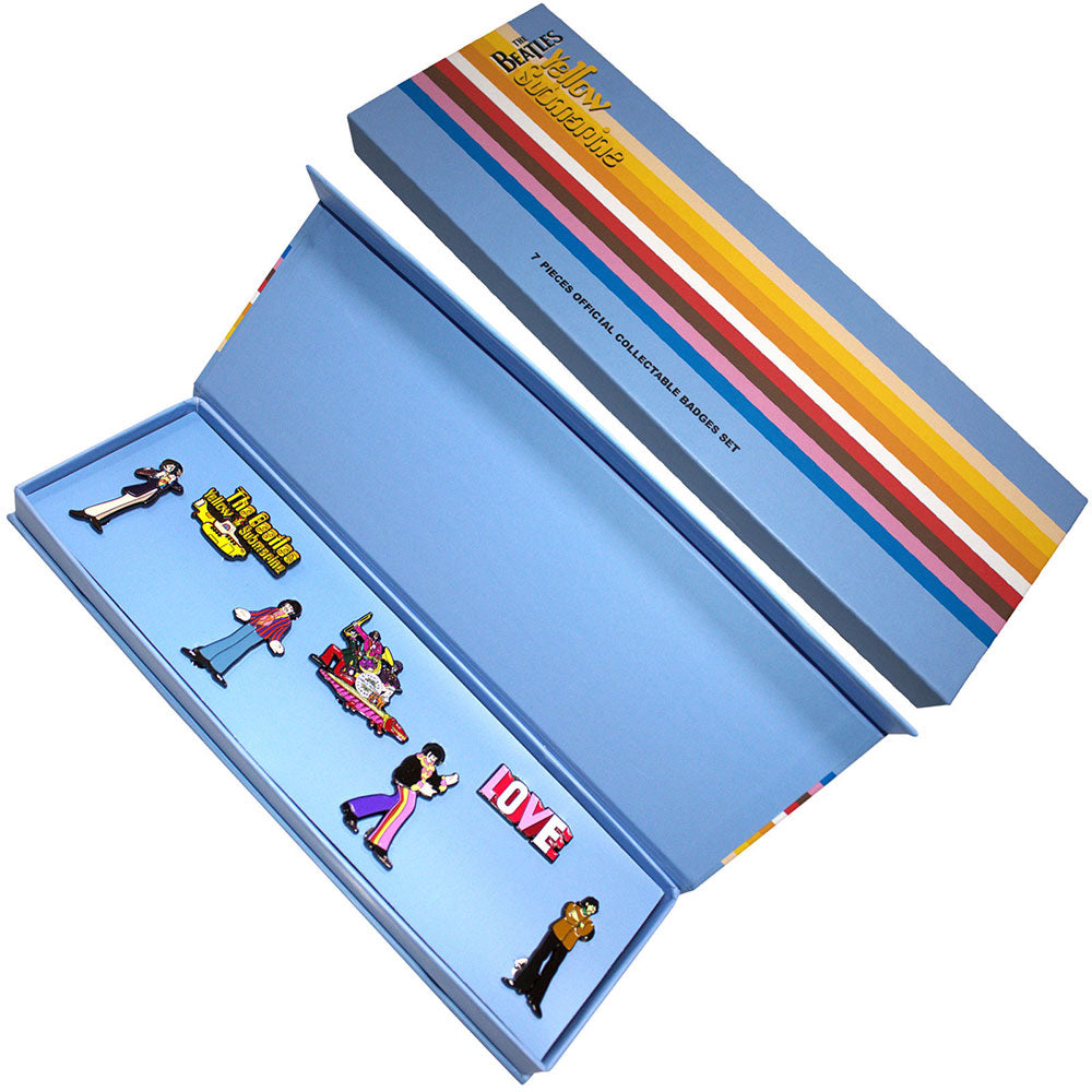 The Beatles Pin Badge Set: Yellow Submarine Band Mini
