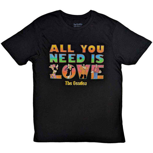 The Beatles T-Shirt: Yellow Submarine All You Need Is Love Stacked