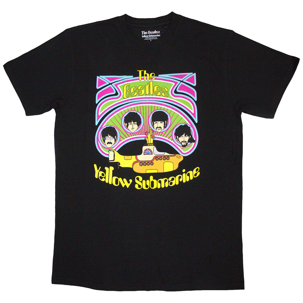The Beatles T-Shirt: Yellow Submarine Heads in Circles v2