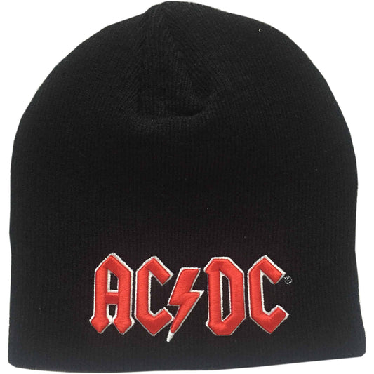 AC/DC Beanie Hat: Red 3D Logo
