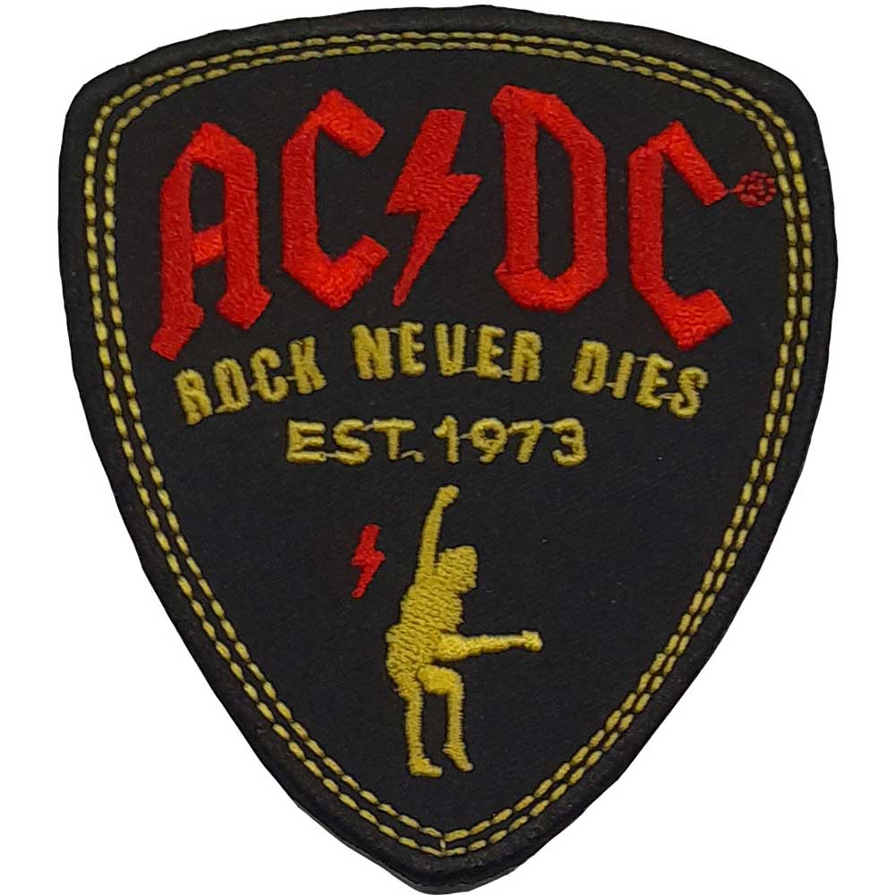 AC/DC Standard Woven Patch: Plectrum