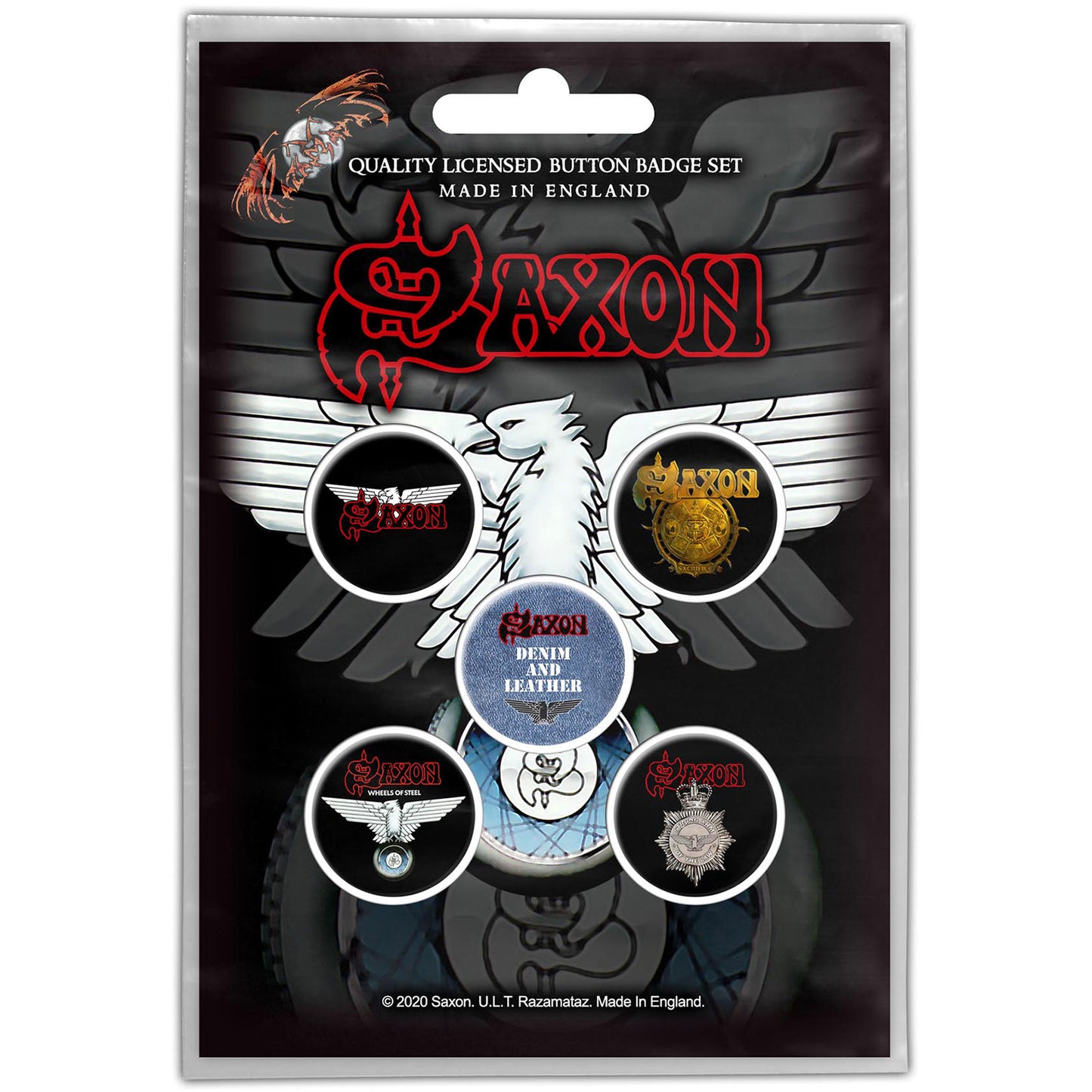 Saxon Badge: Wheels Of Steel