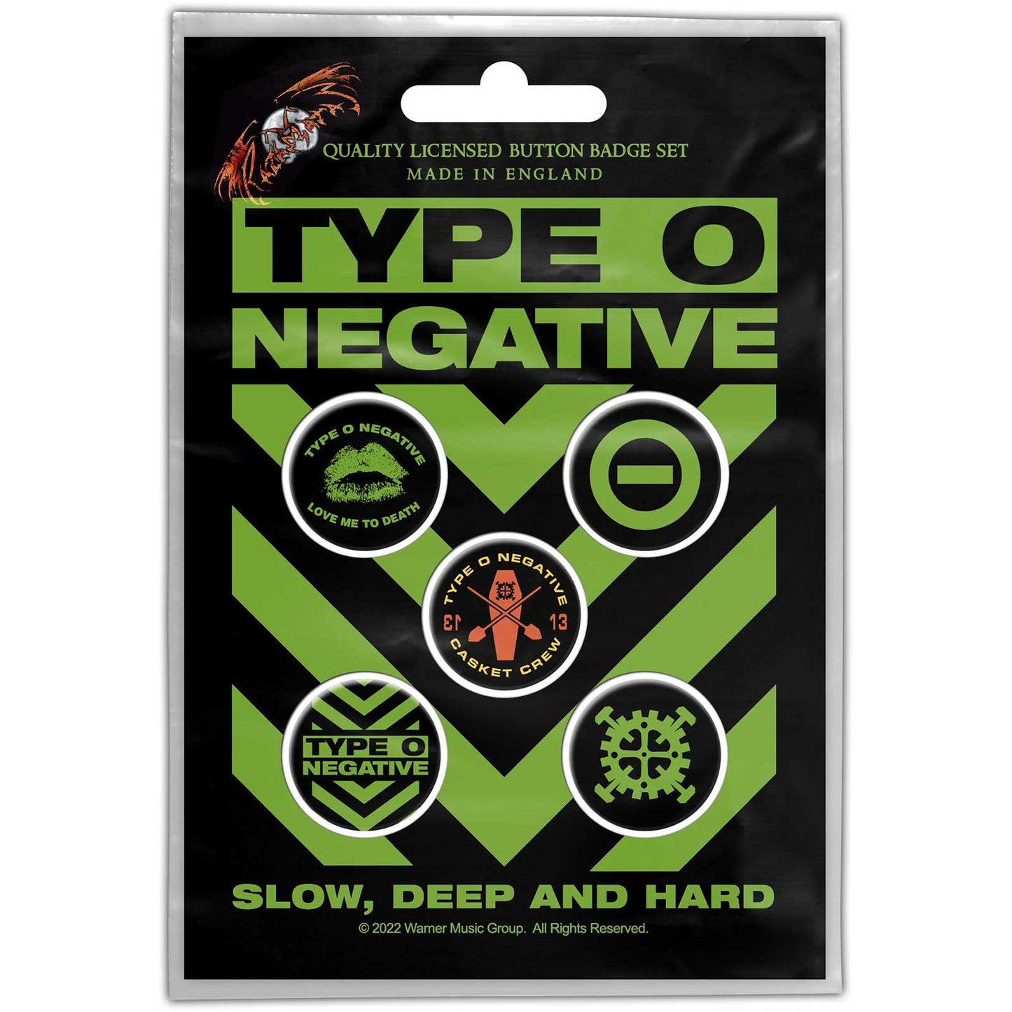 Type O Negative Badge: Slow  Deep & Hard