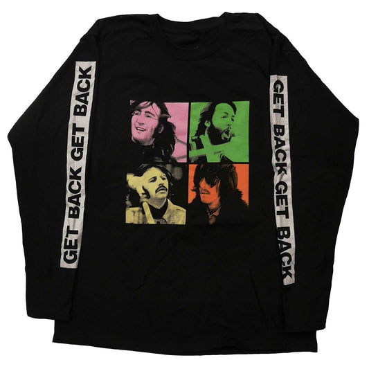 The Beatles Long Sleeve T-Shirt: Get Back Studio Shots
