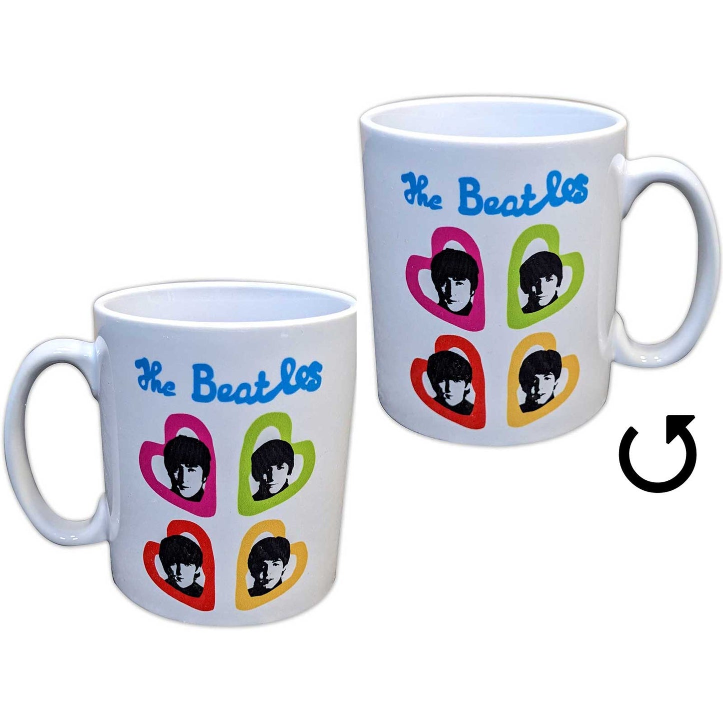 The Beatles Unboxed Mug: A Hard Day's Night Headshot Hearts