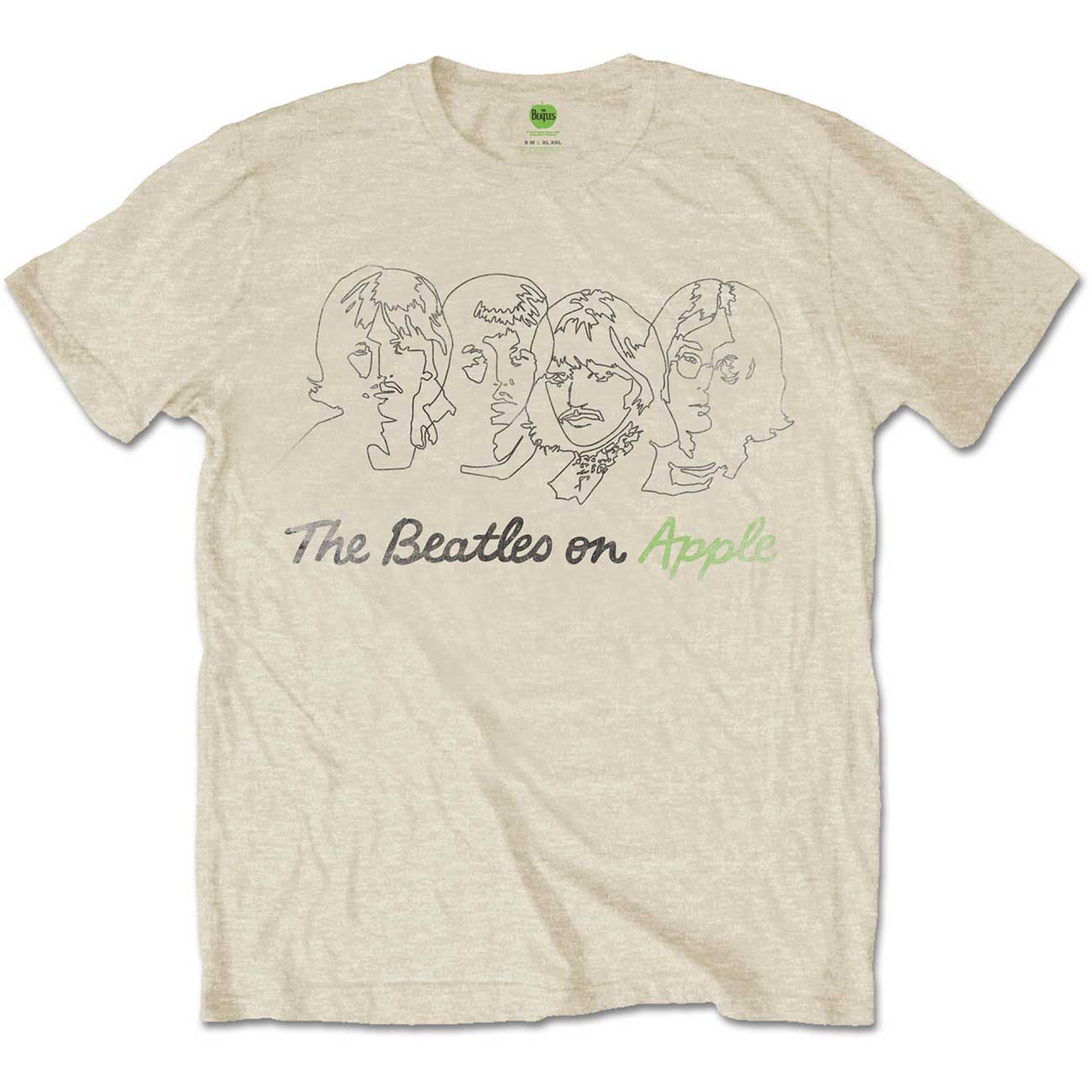 The Beatles T-Shirt: Outline Faces on Apple