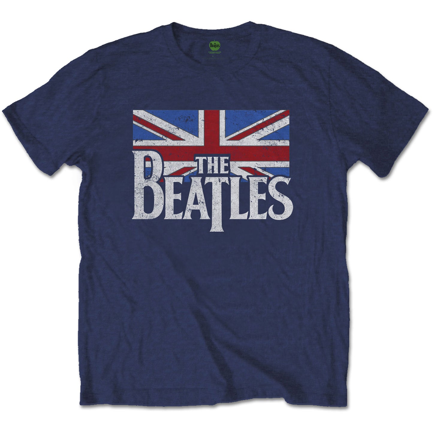 The Beatles T-Shirt: Drop T Logo & Vintage Flag