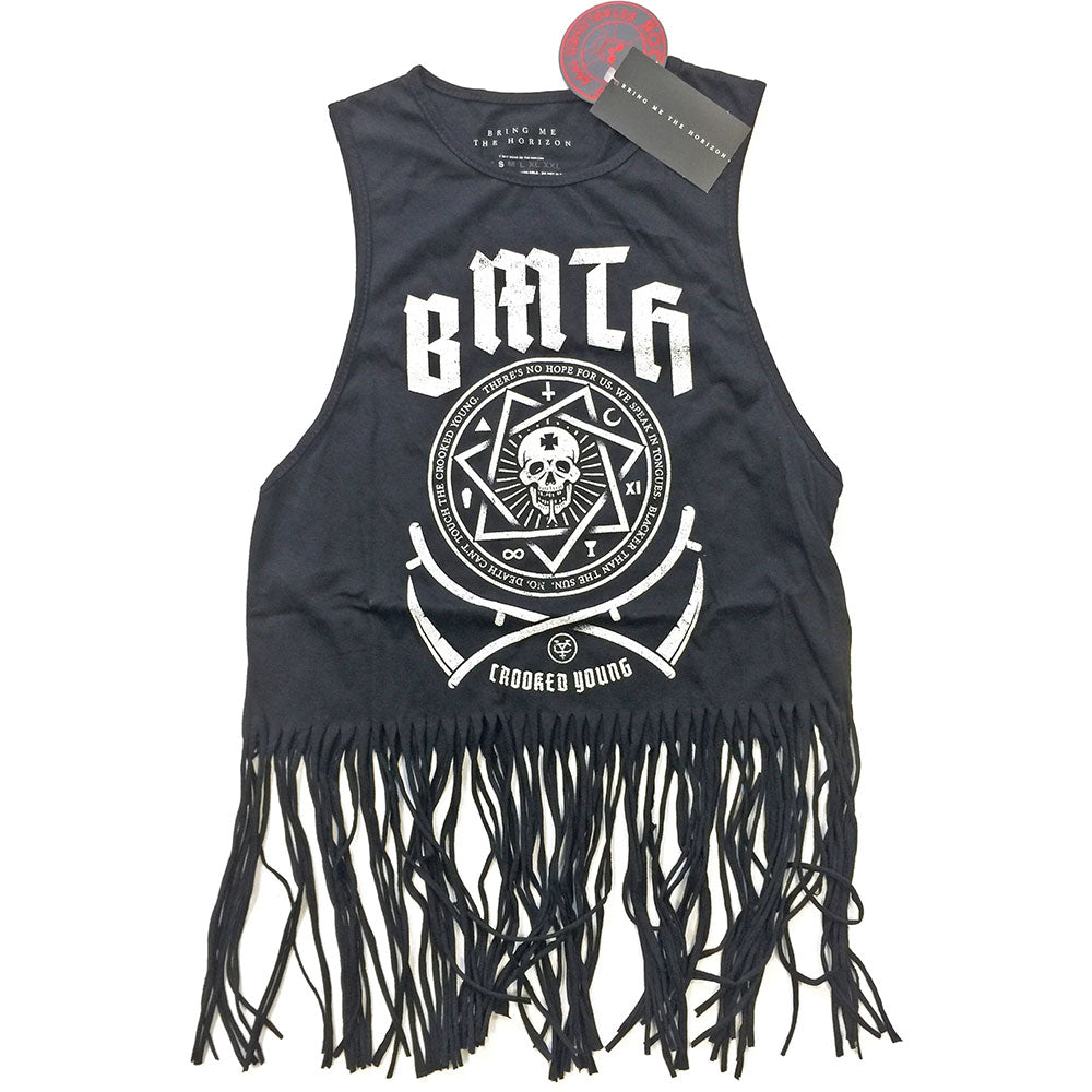 Bring Me The Horizon Ladies Tassel Vest: Crooked