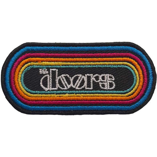 The Doors Standard Woven Patch: Rainbow