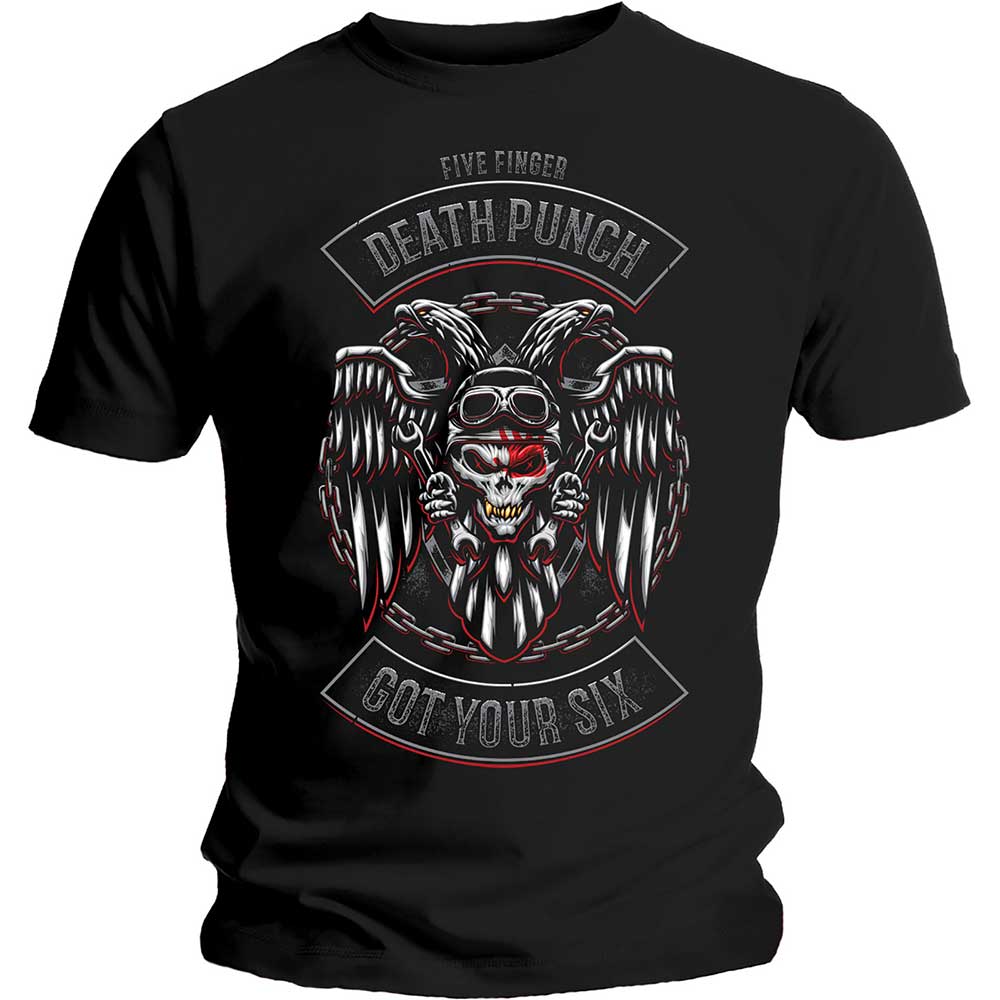 Five Finger Death Punch T-Shirt: Biker Badge